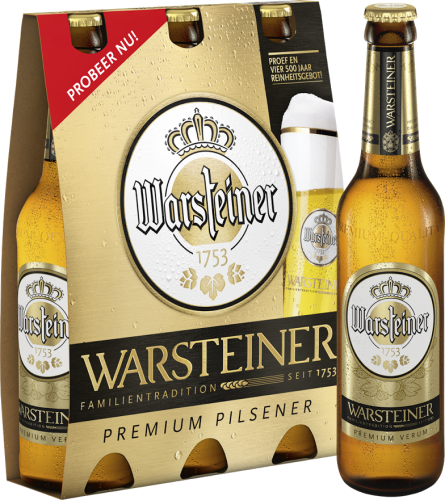 Warsteiner set van 3 flesjes á 0,33 liter